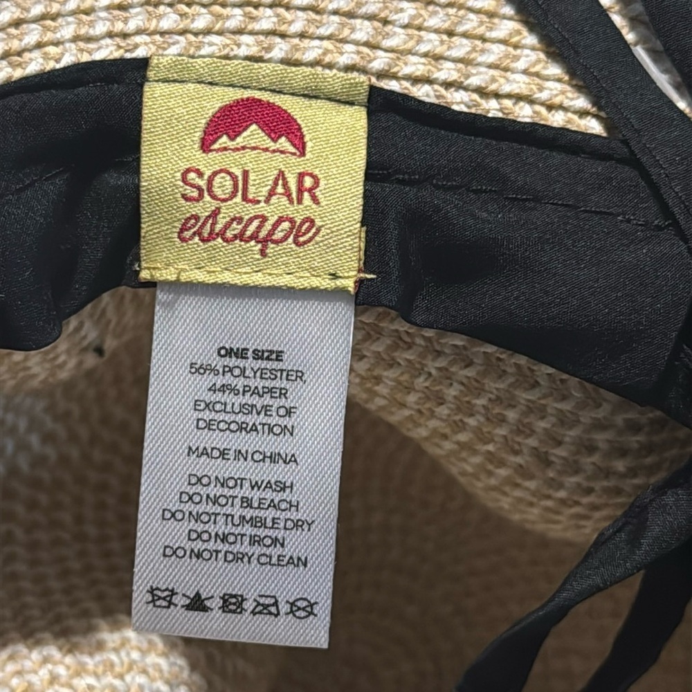 Solar Escape Woven Wide Brim Uv Grasslands Hat with Chinstrap - Picture 5 of 8